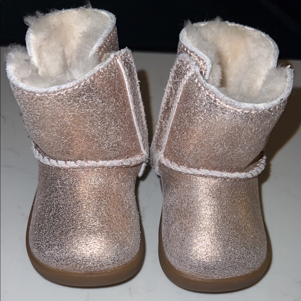 UGG® Keelan Glitter Boot - Baby / Toddler - Rose Gold size 0/1